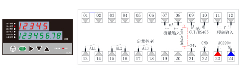 LK801流量積算儀接線圖